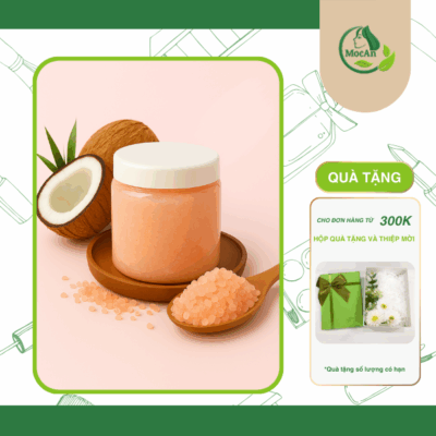 Tẩy tế bào chết muối hồng & dầu dừa